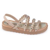 Sandália Tanara T8133 Slip On Flatform tiras tachinhas gold Sandália Tanara T8133 Slip On Flatform tiras tachinhas gold