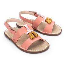 Sandália Tassel Couro Flor - Petit Cheval