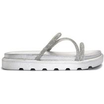 Sandalia Tira pronta Strass Cristal/Prata Vizzano