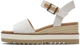 Sandália TOMS Diana Feminina Plataforma com Fivela no Tornozelo Natural 10