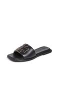 Sandália Tory Burch Double T Sport Slides Black Gold 10 US