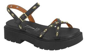 Sandalia Tratorada Feminina Plataforma Salto Grosso Vizzano Sandalia Tratorada Feminina Plataforma Salto Grosso Vizzano