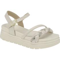 Sandália Tratorada Feminino Infantil Strass Trançado Sola Antiderrapante Elegante