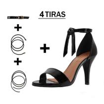 Sandália Troca Tira Salto Alto Luiza Sobreira Verniz Preto Mod. 2212-2