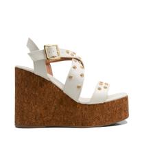 Sandalia Unique Off White Anabela Sandalia Unique Off White Anabela