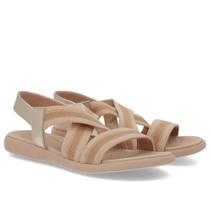 Sandália usaflex af14031004 elástico em couro feminina -