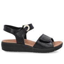 Sandalia usaflex anabela couro fechoflex ref ak0508 feminino