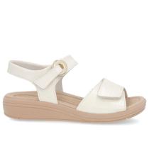 Sandalia usaflex anabela couro fechoflex ref ak0508 feminino Sandalia usaflex anabela couro fechoflex ref ak0508 feminino
