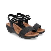 Sandália Usaflex Anabela Preta Couro Tira Elástico PA0100 Conforto e Estilo Sandália Usaflex Anabela Preta Couro Tira Elástico PA0100 Conforto e Estilo