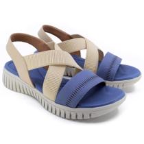 Sandália Usaflex Feminina Elástico Azul Original
