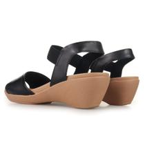 Sandalia usaflex feminina plataforma couro W03270
