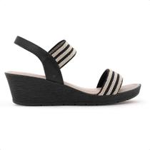 Sandália Usaflex Plataforma Multimateriais Feminina