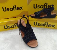Sandália Usaflex Plataforma Tecido Tricot AE2035 Sandália Usaflex Plataforma Tecido Tricot AE2035