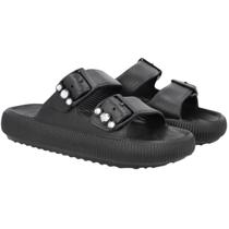 Sandália Usaflex Poofy Flatform Nuvem EVA Ultra Leve AL4401 Cor:PretoTamanho:39