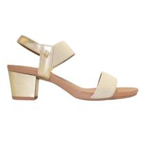 Sandalia usaflex salto bloco prata velha