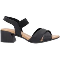 Sandalia usaflex salto bloco preto al2002001