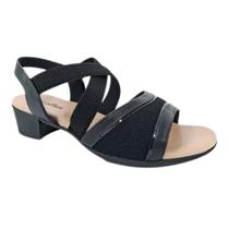 Sandalia usaflex salto bloco preto mm0803002