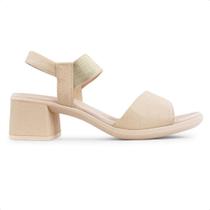 Sandália Usaflex Salto Bloco Tira Elástico Feminina