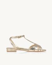 Sandália Uza Flat Metalizado Light Gold Dourado-A27AA963A064D - Sandália Uza Flat Metalizado Light Gold Dourado-A27AA963A064D -