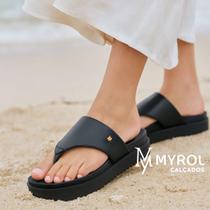 Sandália Verão de Dedo Papete Rasteira