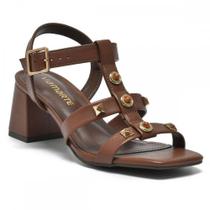 Sandalia Via Marte 171-035-01 Salto Bloco Feminino