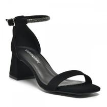 Sandalia Via Marte 171-038-01 Salto Bloco Nobuck Feminino