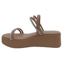 Sandália Via Marte Duas Tiras Strass