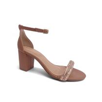 Sandália Via Marte Salto Bloco 115-024-01 Mocha Mousse