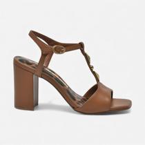 Sandália Via Marte Salto Bloco Marrom