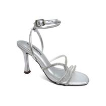 Sandália Via Marte Salto Fino Alto 23-20205 Prata
