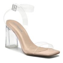 Sandália Via Marte Vinil Salto Bloco Transparente 196-002-01