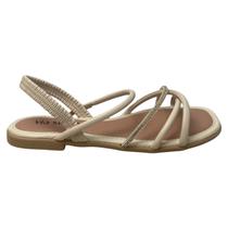 Sandália Via Scarpa Flat Brilho Feminina Sandália Via Scarpa Flat Brilho Feminina