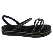 Sandália Via Scarpa Tira Sina Strass