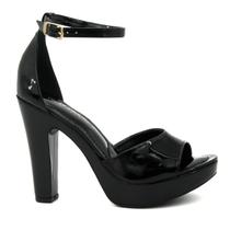 Sandália Via Uno 311004 Salto Alto Grosso Meia Pata Plataforma Feminino