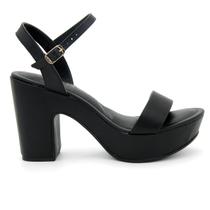 Sandália Via Uno 381028 Plataforma Salto Grosso Meia Pata Feminino