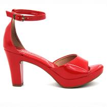 Sandália Via Uno 411003 Salto Grosso Alto Meia Pata Calcanhar Fechado Feminino