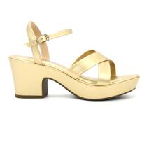 Sandália Via Uno 821005 Meia Pata Fivela Casual Salto Baixo Feminino