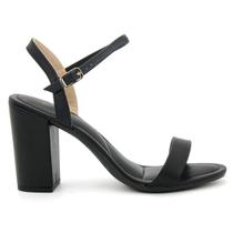 Sandalia Via Uno 874002 Salto Grosso Confortavel Feminino