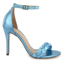 Sandália Vitória Lugo Metalizada Bico Redondo 10