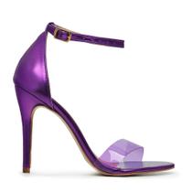 Sandália Vitória Lugo Salto Fino 10cm BR Tira Vinil Sandália Vitória Lugo Salto Fino 10cm BR Tira Vinil