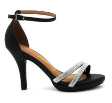 Sandalia Vizzano 6210.1037 Salto Fino Brilho Calcanhar Fechado Feminino Sandalia Vizzano 6210.1037 Salto Fino Brilho Calcanhar Fechado Feminino