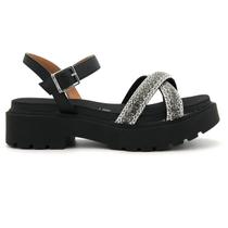 Sandalia Vizzano 6499.114 Flatform Papete Feminino Brilho Meia Pata