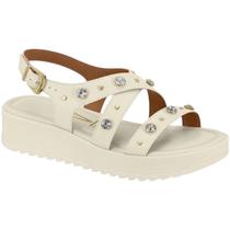 Sandália Vizzano Anabela Tratorada com Pedraria Feminina