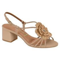 Sandália Vizzano Fem. Casual Com Flor Salto Bloco 6291.1193