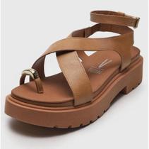 Sandália Vizzano Feminina Plataforma Tratorada Tiras Cruzadas Conforto Casual