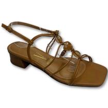 Sandália Vizzano Feminina Salto Grosso Baixo 4cm Confortável