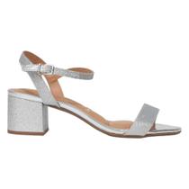 Sandália Vizzano Feminina Salto Médio 6 cm Detalhes Glitter