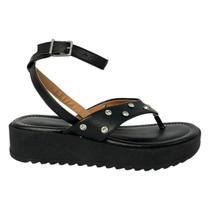 Sandália Vizzano Feminino com Pedrarias e Fecho no Tornozelo