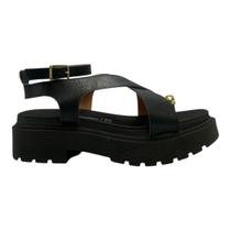 Sandália Vizzano Flat Tira Tornozelo Napa Preto 6499.122 Sandália Vizzano Flat Tira Tornozelo Napa Preto 6499.122