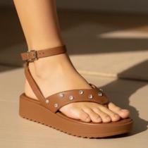 Sandália Vizzano Flatform Ajuste Tornozelo Macia 6492.320 Cor:CamelTamanho:34 Sandália Vizzano Flatform Ajuste Tornozelo Macia 6492.320 Cor:CamelTamanho:34